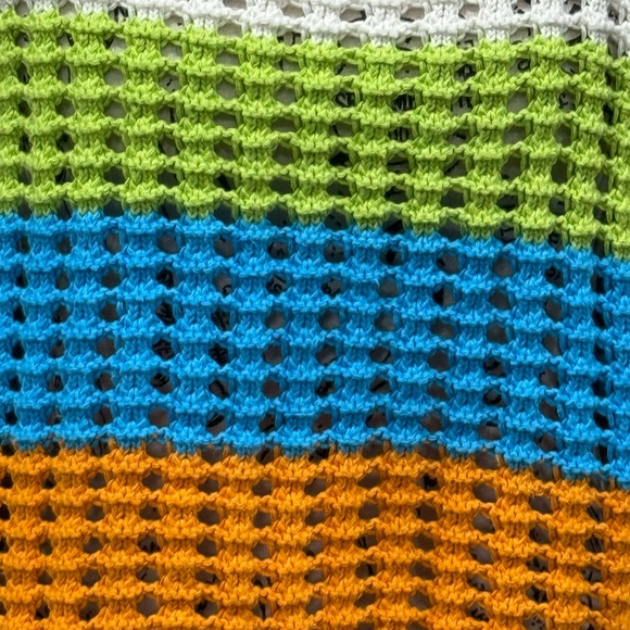 ✨ Wild Fable Vibrant Striped Crochet Crop Sweater ✨ - Picture 5 of 5